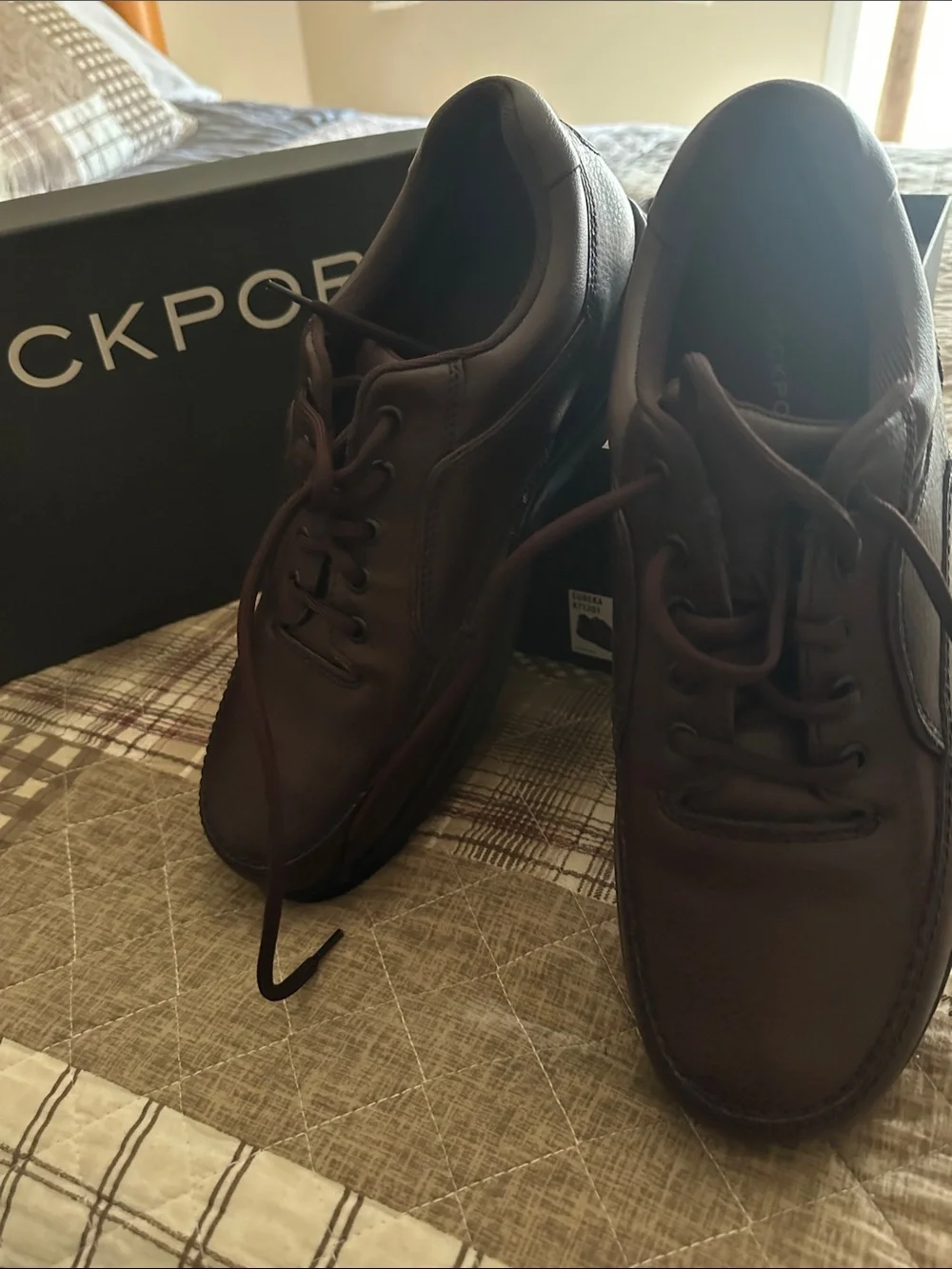 Rockport Men’s Lace-Up Oxfords in Dark Brown